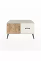 Commode Hyperion avec une étagère, un tiroir et une porte, coloris Pierre de Lune/Pin