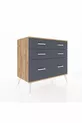 Commode Hyperion 6 tiroirs Pin-Pin/Anthracite