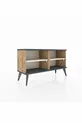 Commode Arges 2 étagères Pin-Anthracite / Pierre de lune
