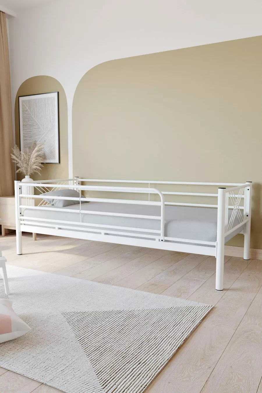 Lit superposé en métal Premium Mix  compatible avec matelas blanc, lit superposable détachable