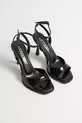 chaussures pour femmes en cuir verni noir, confortables au quotidien, à talons classiques