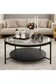 Table basse Oslo - Verre fumé / MDF noir