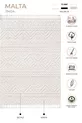 Tapis Malta Scandinave Crème pour Couloir Salon Séjour Chambre Cuisine Tapis Tissé à la Machine A