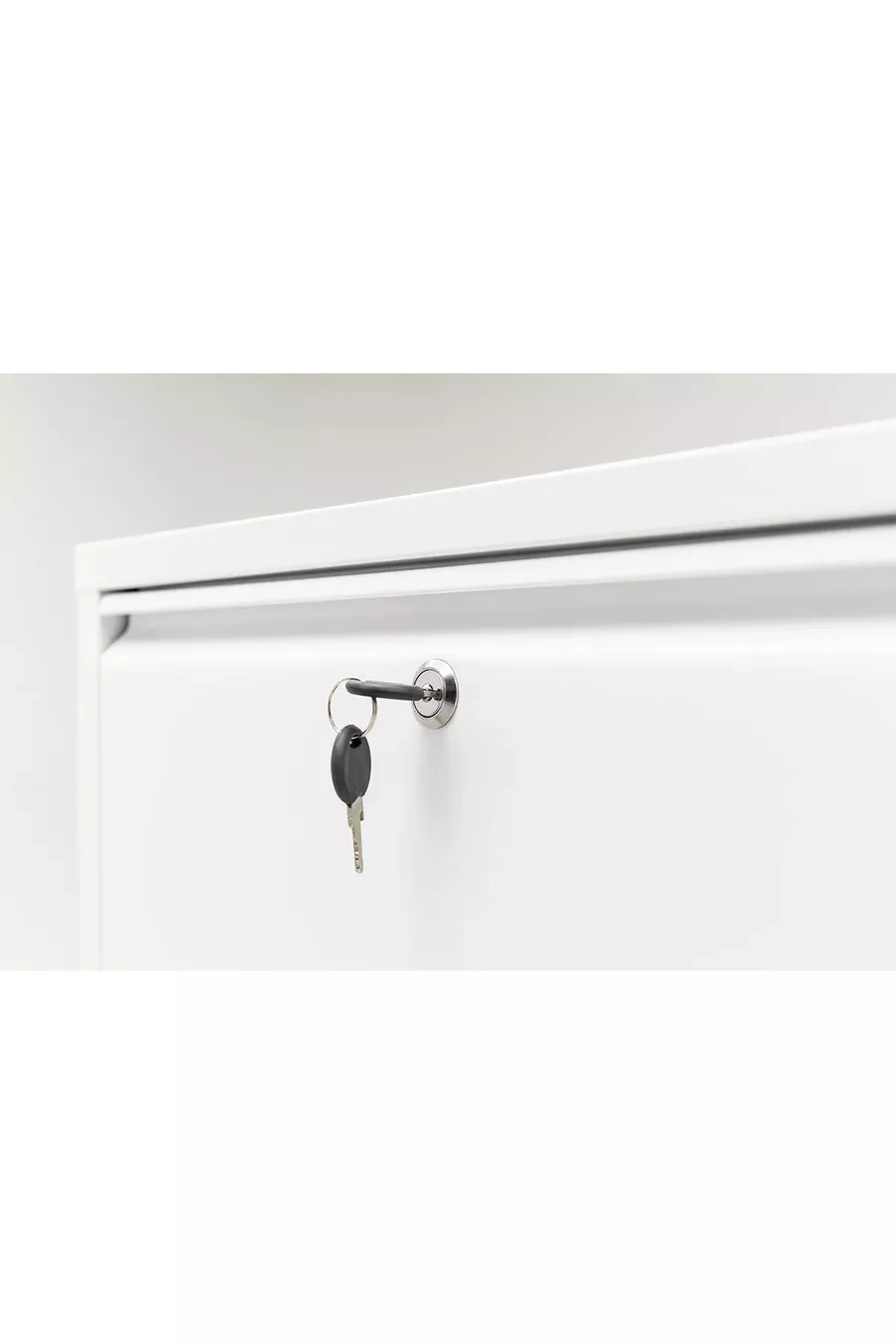 Porte-chaussures en métal verrouillable à 4 compartiments - Blanc - Ral 