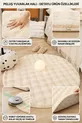 Tapis en peluche ovale crème avec dessous antidérapant, lavable, doux, pour salon et chambre