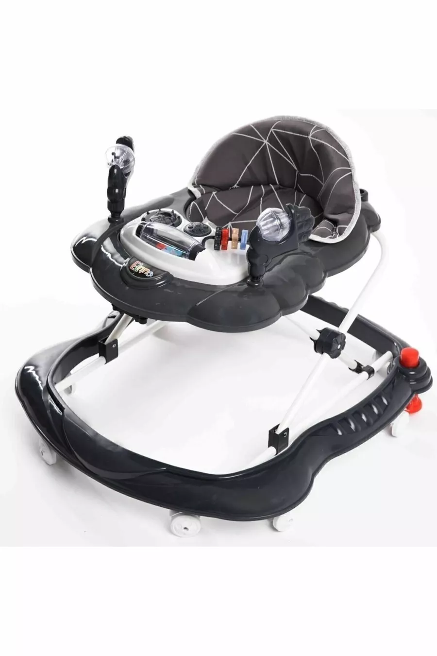 Trotteur pour bébé en forme d'araignée de luxe avec jouets, musique et lumière à 3 niveaux