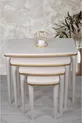 Série Napali Ensemble de 4 Tables Gigognes en MDF de Luxe Bois Beige Or