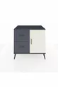 Commode Kronos à une étagère, 2 tiroirs, 1 porte, Anthracite-Pierre de Lune/Anthracite
