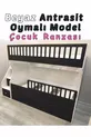 Lit superposé pour enfants modèle blanc anthracite sculpté