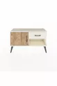 Commode Arges avec une étagère, un tiroir et une porte, coloris Pierre de Lune-Pin/Pierre de Lune