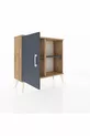 Commode Arges à 2 étagères avec 1 porte, pin-anthracite