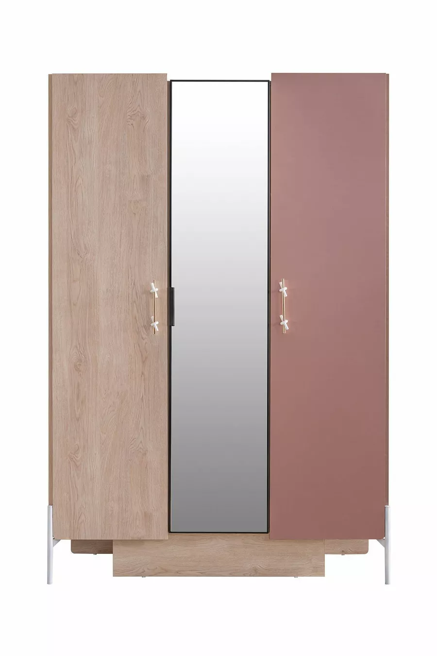 Chambre d'enfant Rosetta - Armoire 3 portes, Lit, Table de chevet