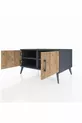 Commode Kronos 2 étagères 2 portes Anthracite-Pin/Anthracite