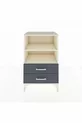 Commode Hyperion 2 étagères 2 tiroirs Aigue-marine-Anthracite