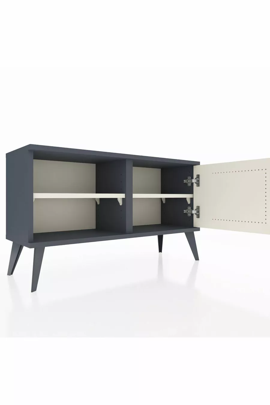 Commode Arges à 2 étagères avec 1 porte, anthracite-pierre de lune