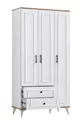 Chambre d'enfant Linda - Armoire 3 portes, Lit, Bureau
