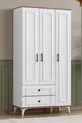 Chambre d'enfant Linda - Armoire 3 portes, Lit, Bureau
