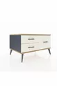 Commode Kronos 3 étagères Anthracite-Pin/Pierre de lune