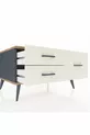 Commode Kronos 3 étagères Anthracite-Pin/Pierre de lune