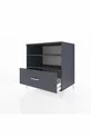 Commode Kronos avec 2 étagères et 1 tiroir Anthracite-Anthracite