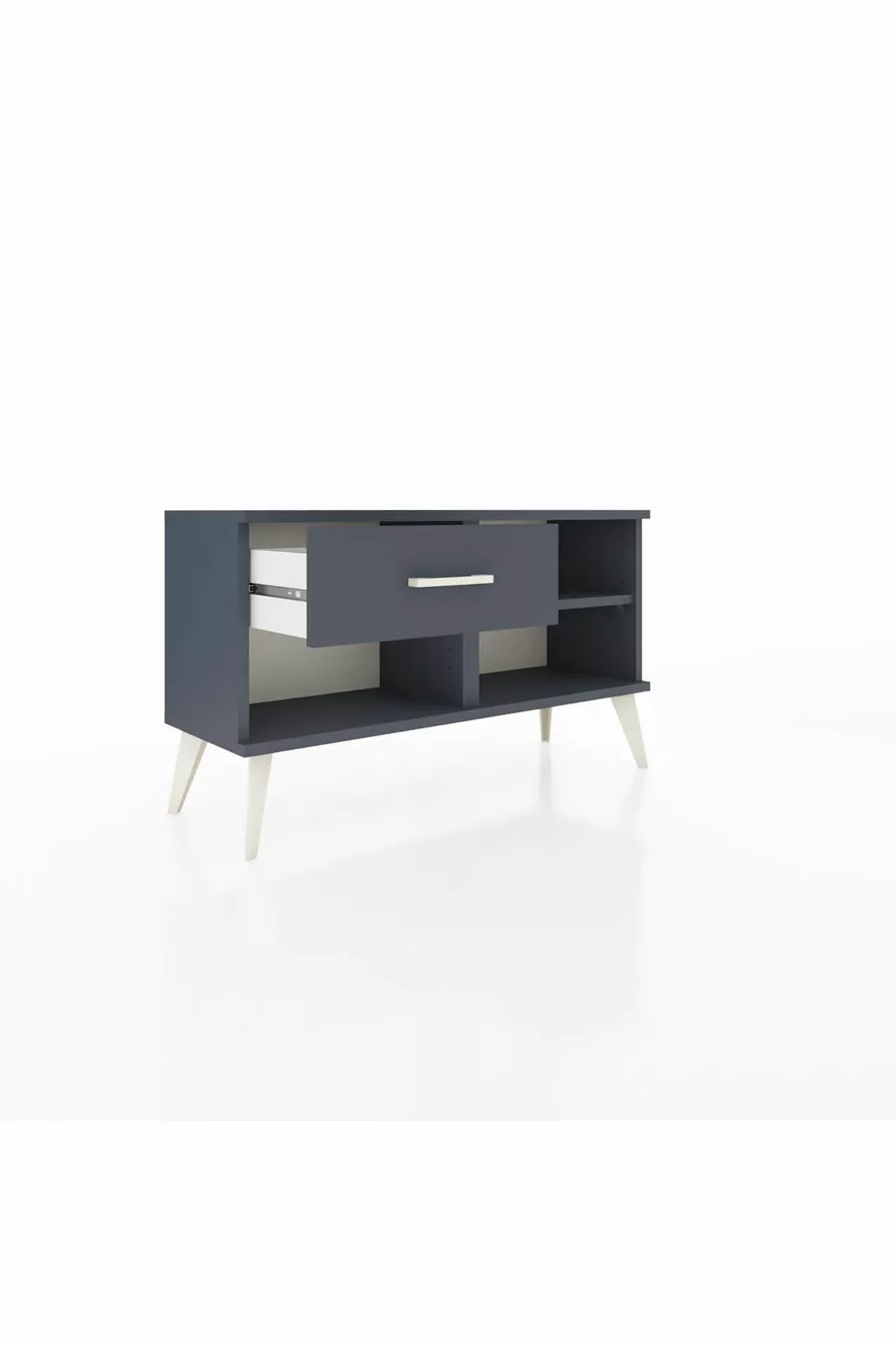 Commode Arges à une étagère et un tiroir, anthracite-anthracite