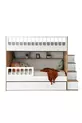 Lits superposés avec petit-fils Émeraude, support en acier, revêtement en membrane, 100% MDF