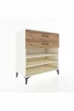 Commode Hyperion 2 étagères 2 tiroirs Pierre de lune-Pin