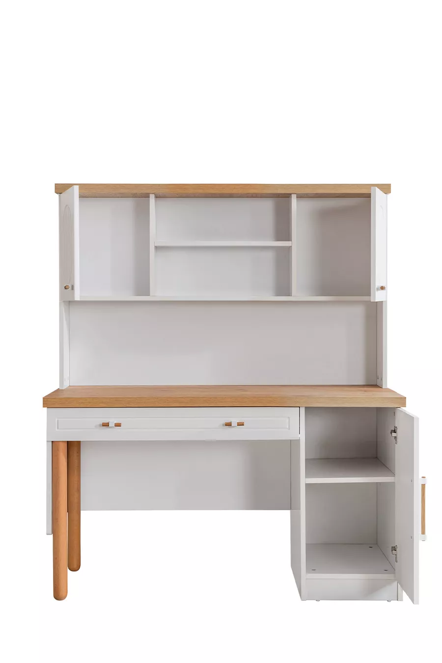 Vita Bohem Chambre d'Enfant - Armoire 4 Portes, Lit, Table de Chevet, Bureau, Commode