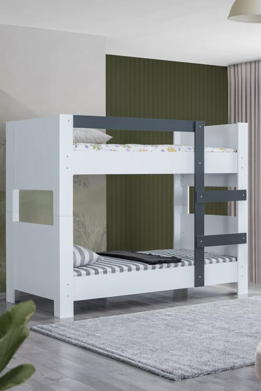 Lit superposé Ranza, Açelya démontable + 2 matelas Comfort