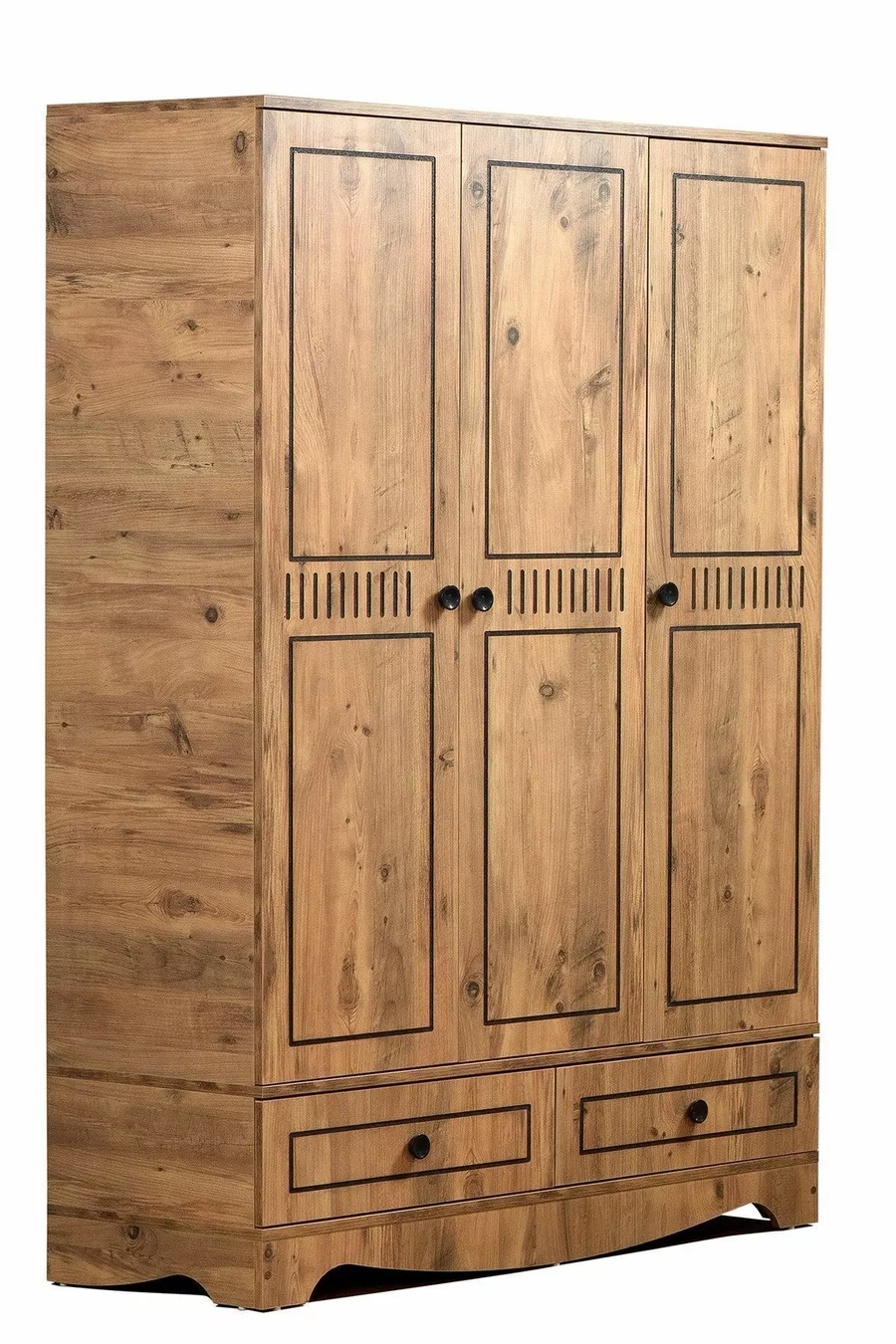 Chambre Jeune Fille Papatya - Armoire 3 Portes, Lit avec Sommier, Bureau - 