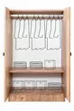 Lits superposés Ranza, Lit superposé Captain Ranza avec armoire et 2 matelas Confort