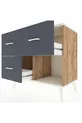 Commode Hyperion 3 tiroirs Pin-Pierres d'ambre/Anthracite