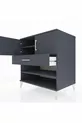 Commode Kronos avec 3 étagères, 1 tiroir et 2 portes, Anthracite-Anthracite