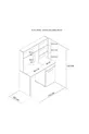 Bureau pour jeunes et enfants en bois blanc, bureau pour joueurs, bureau d'ordinateur, ensemble de chambre d'enfant