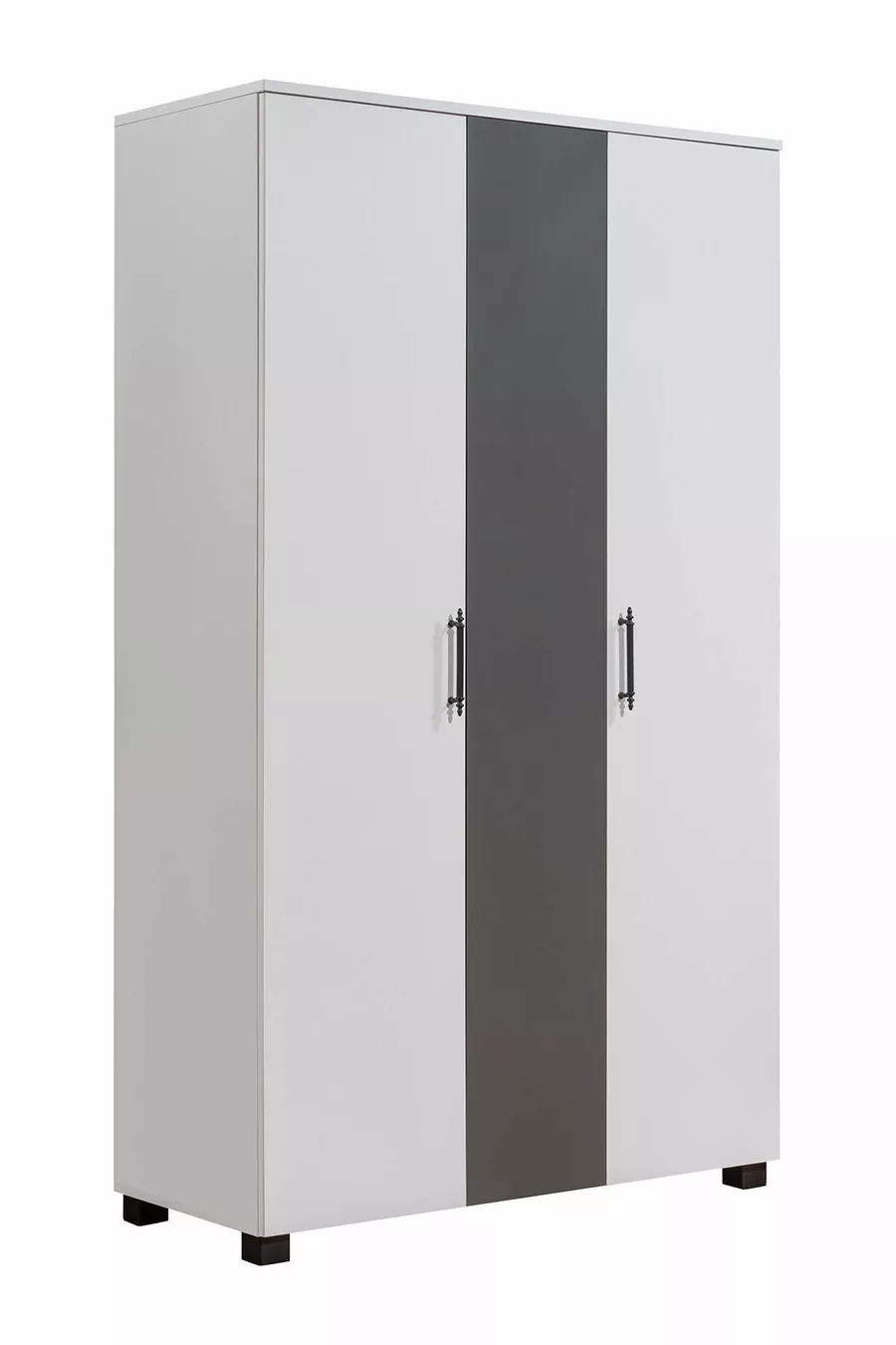Lits superposés, Armoire pour lits superposés Aura avec 3 portes - Gris