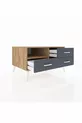 Commode Kronos à une étagère et 3 tiroirs Pin-Pin/Anthracite