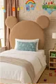 Tête de lit, peluche marron clair, tête de lit simple, tête de lit en peluche Mickey Mouse