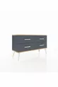 Commode Arges 4 étagères Anthracite-Sapin/Anthracite
