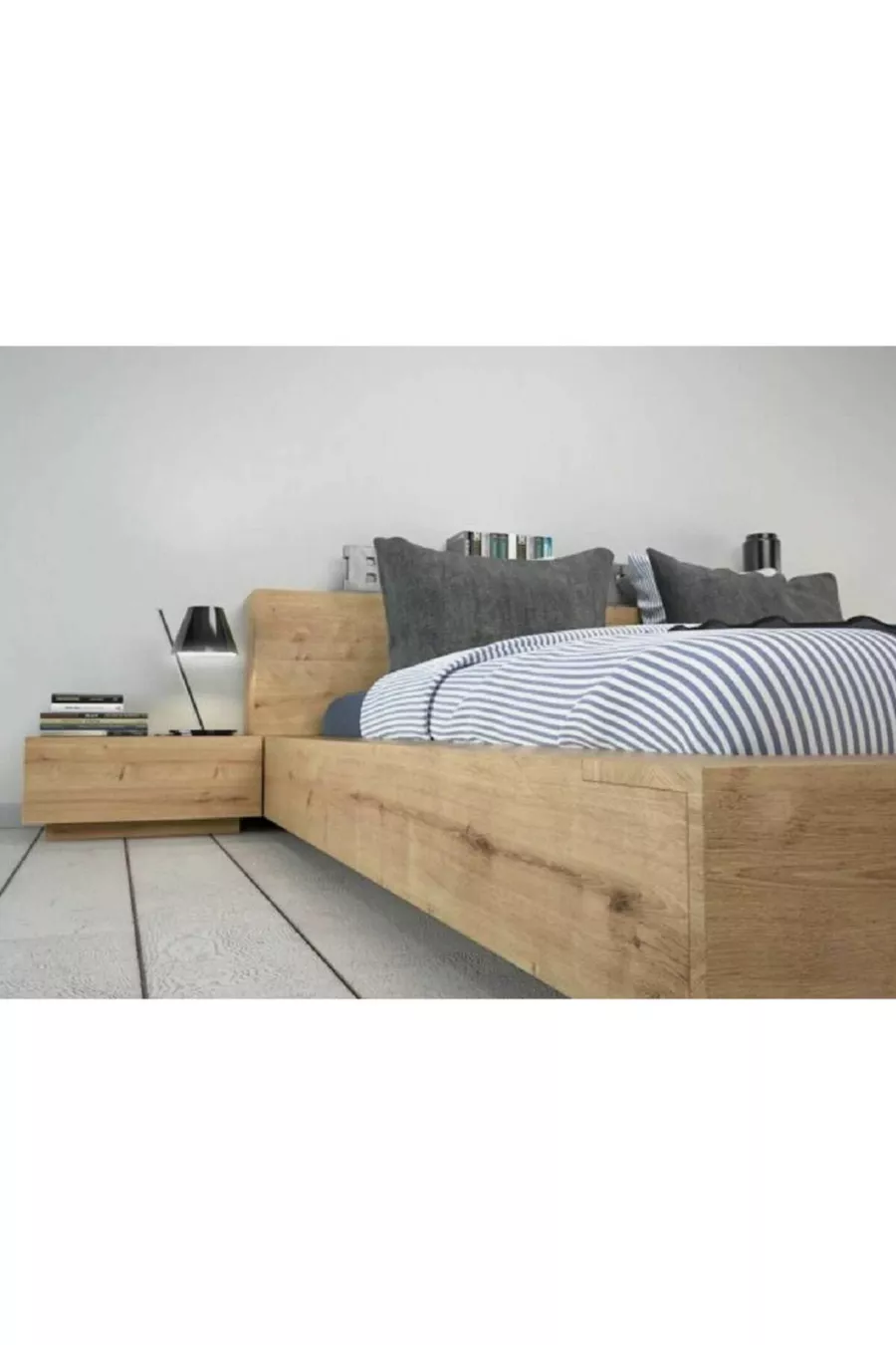 Plate-forme de lit en cube de sapin design personnalisé