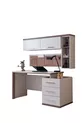 Chambre Jeune Milano - Armoire à 3 portes avec miroir, Lit, Table de chevet, Bureau, Bibliothèque