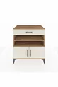 Commode Kronos 3 étagères, 1 tiroir, 2 portes, pin-pierre de Lune