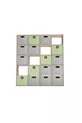 - Étagère modulaire avec tiroirs, portable, peignable à la peinture organique, design spécial, équipement général