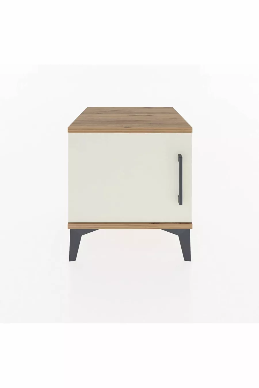 Chevet Hyperion à une porte en pin-gris perle