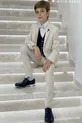 Ensemble Costume Garçon  Ans avec Gilet de Sport et Veste  Beige