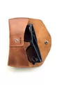 Étui à lunettes fait main en cuir véritable | Avec bouton-pression, intérieur en daim
