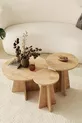 Table basse en champignon scandinave large Set de 3 tables gigognes Table d'appoint Table centrale Chêne saphir