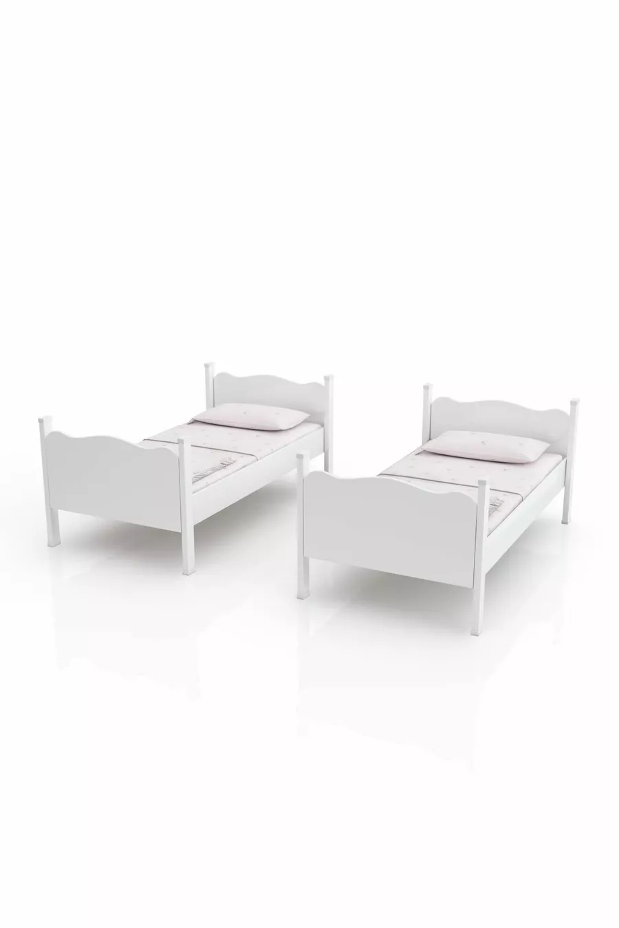 Lit superposé confortable avec échelle détachable cm (% MDF)