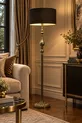 Lampadaire Concept Vis Noir avec Finition Ancienne Roma