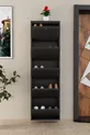 Meuble à chaussures en métal à 5 portes verrouillables Anthracite