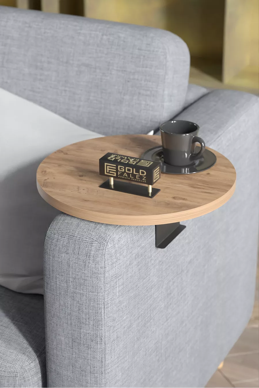 Table d'appoint Plateau réglable Plateau décoratif Moderne Pin Atlantique